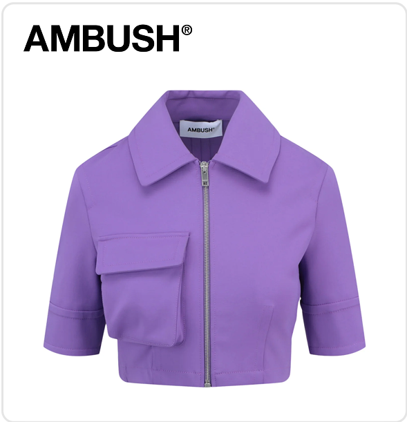 Zip-up cropped top