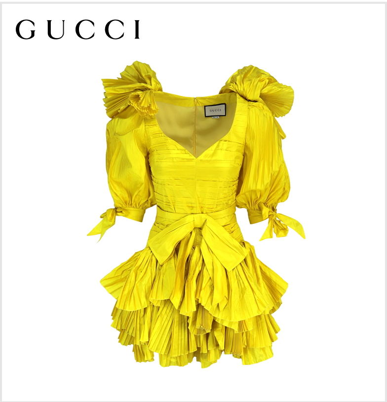 Pleated mini dress
